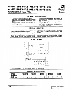 AM27S191A75/B3A Datasheet PDF Advanced Micro Devices