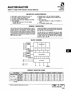 AM2168-55DC Datasheet PDF Advanced Micro Devices
