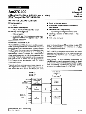 AM27C400-105DI Datasheet PDF Advanced Micro Devices