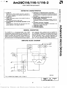 AM29C116-1/BXA Datasheet PDF Advanced Micro Devices