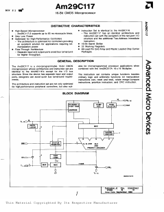 AM29C117-1/BZC Datasheet PDF Advanced Micro Devices