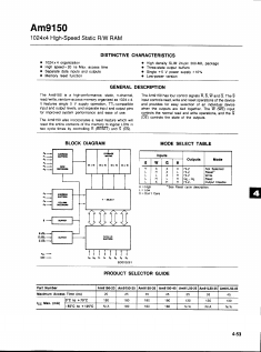 AM9150 Datasheet PDF Advanced Micro Devices