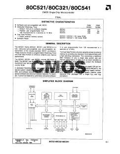 N80C521-1 Datasheet PDF Advanced Micro Devices