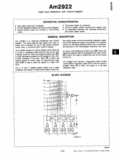 AM2922FCB Datasheet PDF Advanced Micro Devices