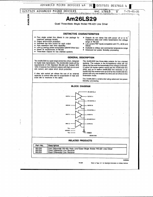 AM26LS29PM Datasheet PDF Advanced Micro Devices