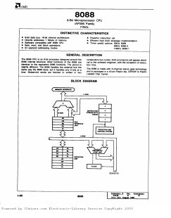 8088-1 Datasheet PDF Advanced Micro Devices