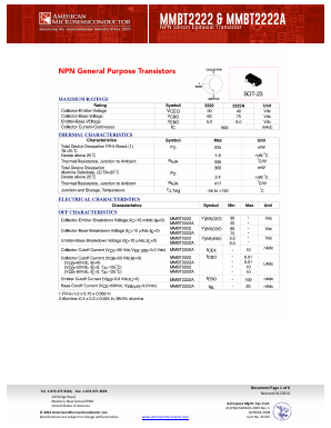 MMBT2222 Datasheet PDF America Semiconductor, LLC