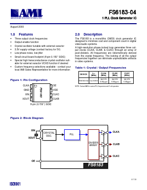 FS6183-04 Datasheet PDF AMI Semiconductor