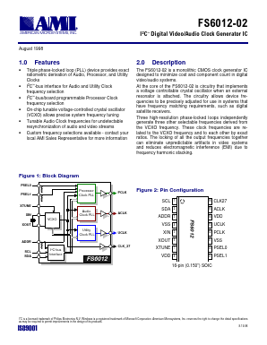 FS6012-02 Datasheet PDF AMI Semiconductor