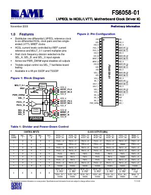 FS6058-01 Datasheet PDF AMI Semiconductor