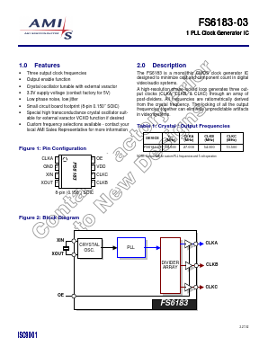 FS6183-03 Datasheet PDF AMI Semiconductor
