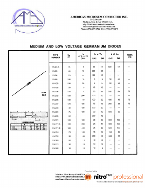 1N56 Datasheet PDF American Microsemiconductor