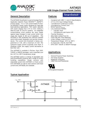 AAT4625IHS-T1 Datasheet PDF Advanced Analogic Technologies
