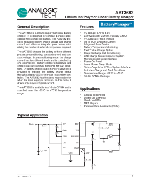 AAT3682ISN-4.2-T1 Datasheet PDF Advanced Analogic Technologies