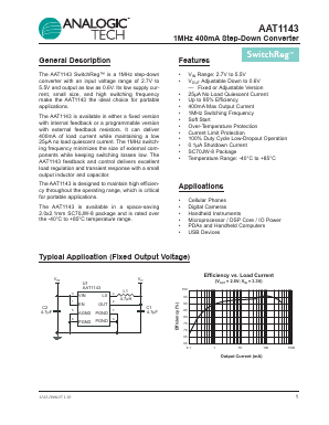 AAT1143 Datasheet PDF Advanced Analogic Technologies