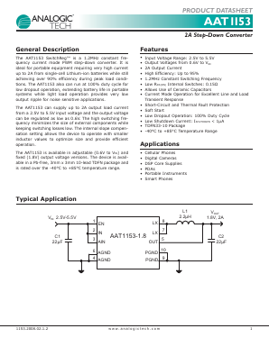 AAT1153IDE-0.6-T1 Datasheet PDF Advanced Analogic Technologies