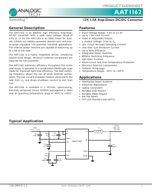 AAT1162 Datasheet PDF Advanced Analogic Technologies