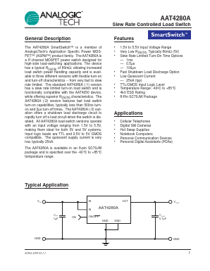 AAT4280A-1 Datasheet PDF Advanced Analogic Technologies
