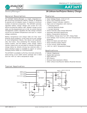 AAT3697 Datasheet PDF Advanced Analogic Technologies