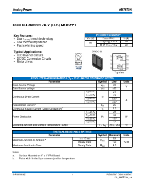 AM7670N Datasheet PDF Analog Power