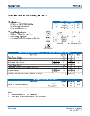 AM1963PE Datasheet PDF Analog Power