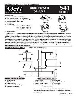 MSK541B Datasheet PDF Anaren Microwave