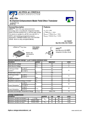AOL1704 Datasheet PDF Alpha and Omega Semiconductor