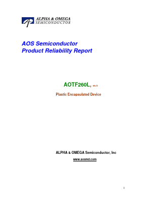 AOTF260L Datasheet PDF Alpha and Omega Semiconductor