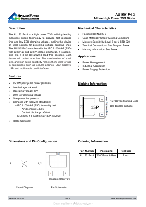 AU1501P4-3 Datasheet PDF Applied Power Microelectronics Co.,Ltd.