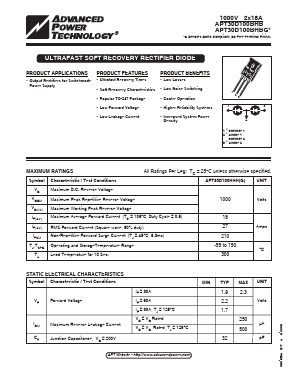 APT30D100BHBG Datasheet PDF Advanced Power Technology 