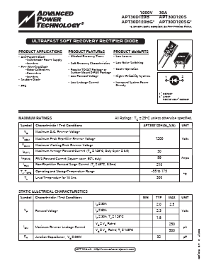 APT30D120SG Datasheet PDF Advanced Power Technology 