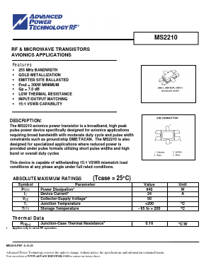 MS2210 Datasheet PDF Advanced Power Technology 