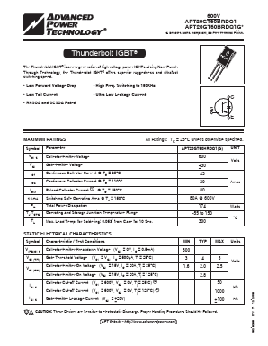 APT20GT60BRDQ1 Datasheet PDF Advanced Power Technology 