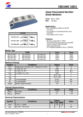 MD100A12D1 Datasheet PDF Jiangsu APT Semiconductor Co.,Ltd.
