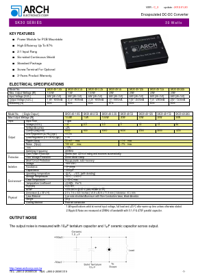 SK30-48-15S Datasheet PDF ARCH Electronics