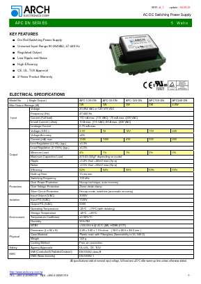 APC-12D-DN Datasheet PDF ARCH Electronics