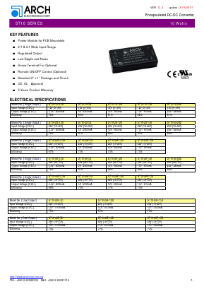 ST10-48-3.3S Datasheet PDF ARCH Electronics