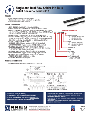 12020 Datasheet PDF Aries Electronics, Inc.
