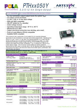 PTH12050Y Datasheet PDF Artesyn Technologies