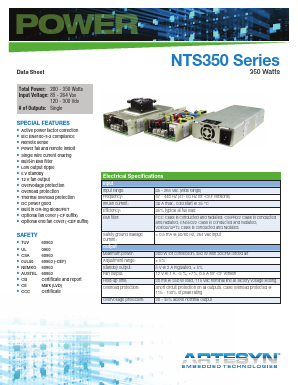 NTS355 Datasheet PDF Artesyn Technologies