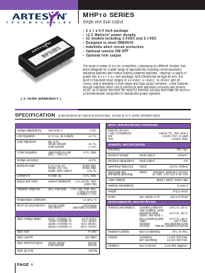 MHP10-12S05 Datasheet PDF Artesyn Technologies