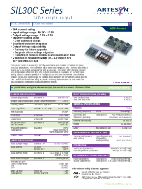 SIL30C-12SADJ-V Datasheet PDF Artesyn Technologies