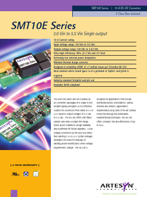 SMT10E-05W3V3J Datasheet PDF Artesyn Technologies