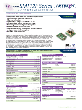 SMT12F-05W2V6J Datasheet PDF Artesyn Technologies