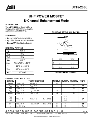 ASI10664 Datasheet PDF Advanced Semiconductor