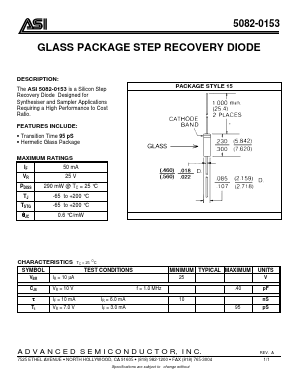 5082-0153 Datasheet PDF Advanced Semiconductor