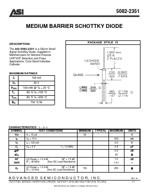 5082-2351 Datasheet PDF Advanced Semiconductor