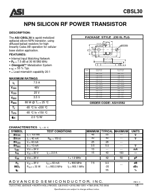 ASI10582 Datasheet PDF Advanced Semiconductor