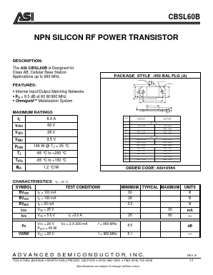 ASI10584 Datasheet PDF Advanced Semiconductor