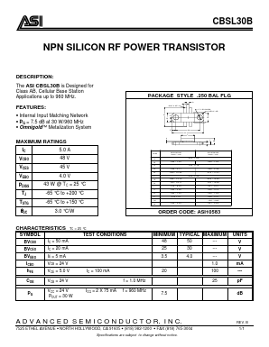 ASI10583 Datasheet PDF Advanced Semiconductor